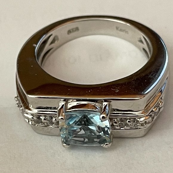 Karis 925 Sterling Silver Blue Topaz STS Ring - Picture 12 of 15